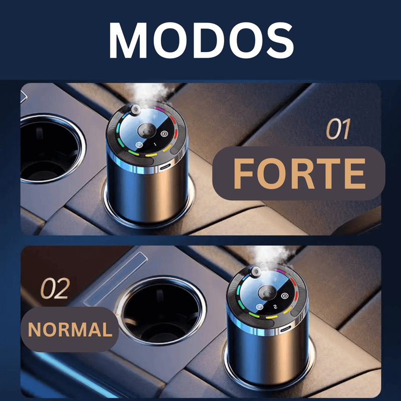 Difusor e Umidificador de Aroma para Carro com Display Digital