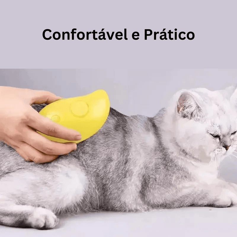 Escova Massageadora e Vaporizadora para Pets