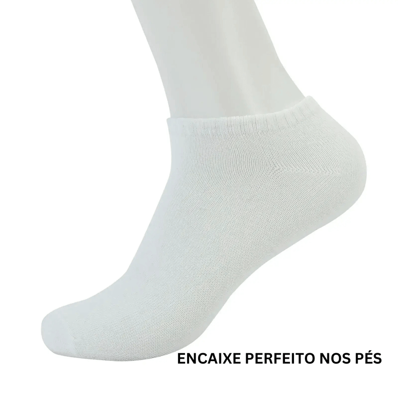 Kit com 12 pares de meias de algodão