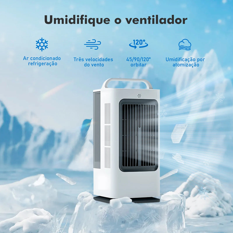 Mini Ventilador Portátil 3 em 1