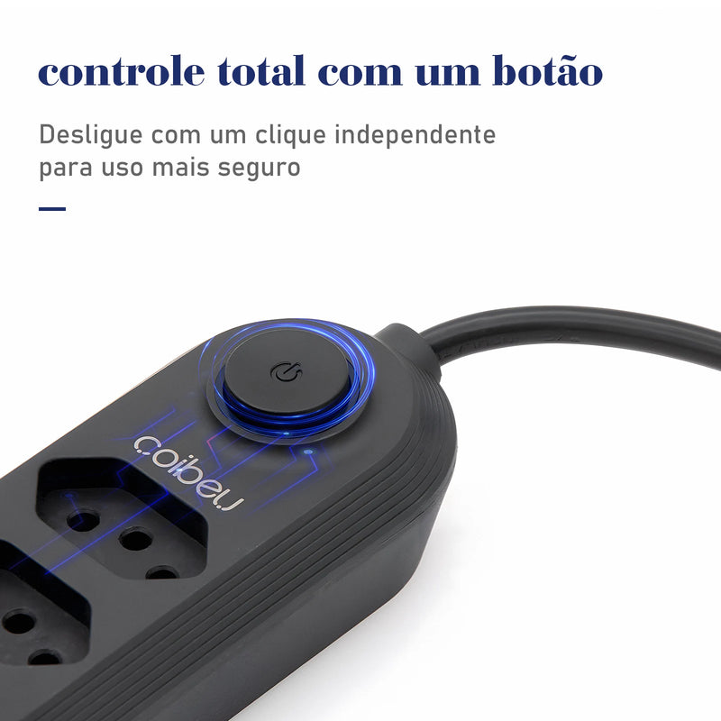 Extensão Elétrica com Porta USB