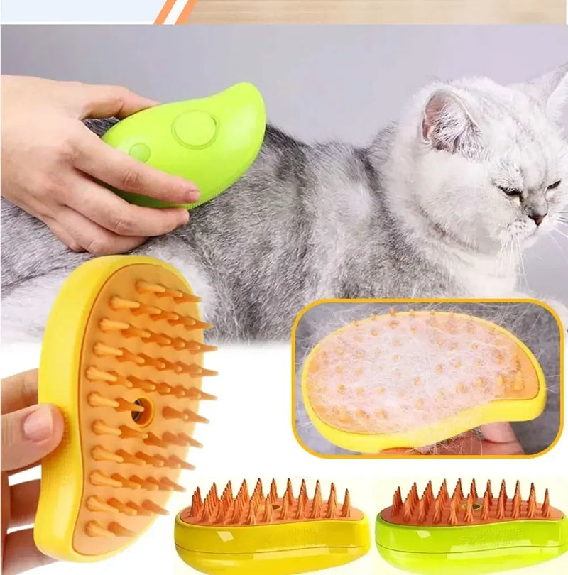 Escova Massageadora e Vaporizadora para Pets