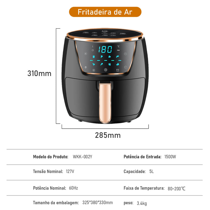 Air Fryer Multifuncional de Alta Capacidade