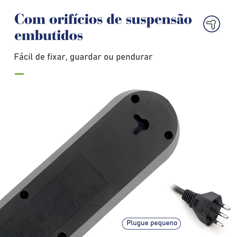 Extensão Elétrica com Porta USB