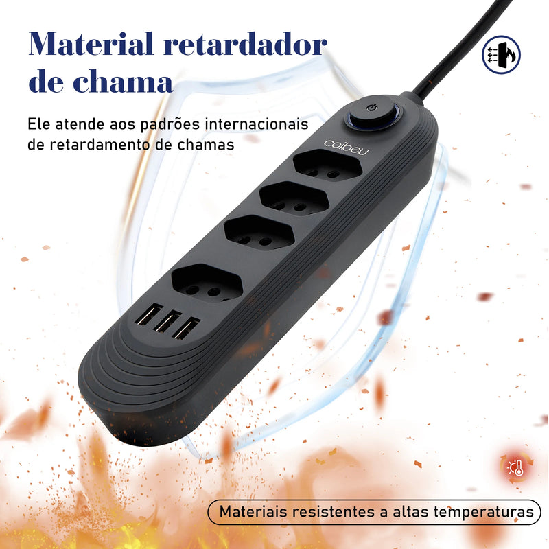 Extensão Elétrica com Porta USB