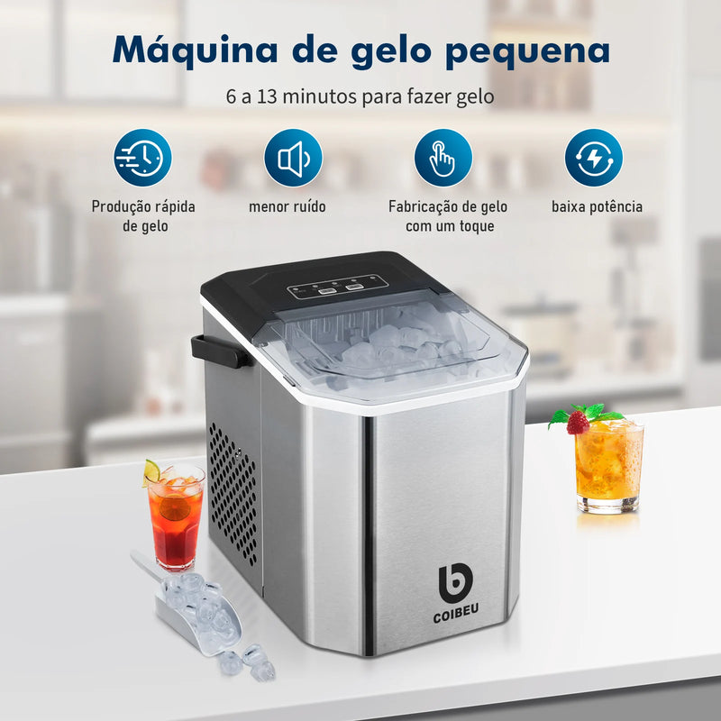 Máquina de Gelo Automática Portátil